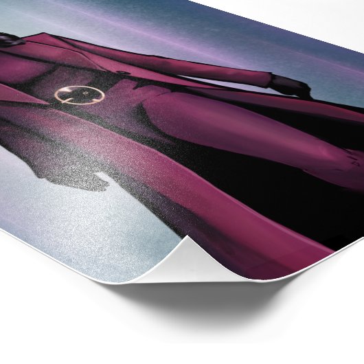 Michelle Obama Plum Coat (Biden Einweihung) Fotodruck (Ecke)