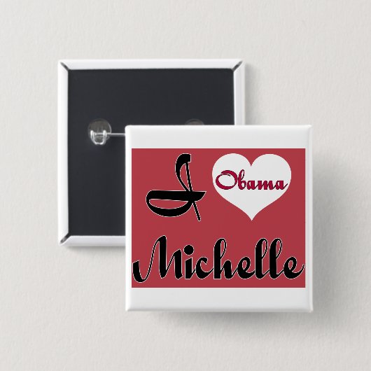 michelle obama pnk button (Vorne & Hinten)