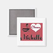 michelle obama pnk - Maßgeschneidert Magnet (Vorderseite/Rückseite)