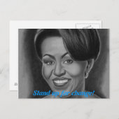 Michelle Obama Post Card Postkarte (Vorne/Hinten)