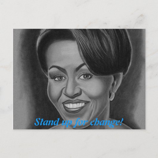 Michelle Obama Post Card Postkarte (Vorderseite)