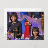 Michelle Obama Postkarte (Vorne/Hinten)