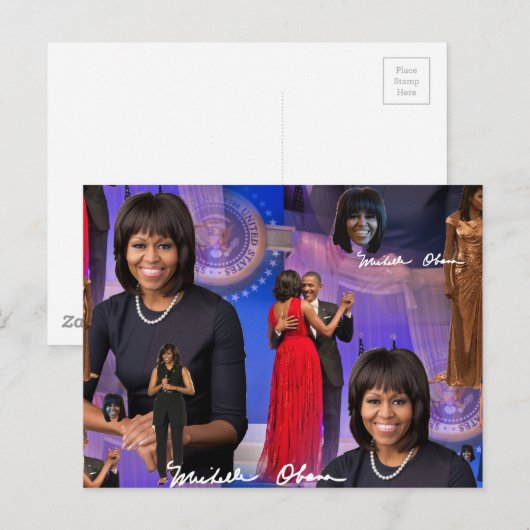 Michelle Obama Postkarte (Vorne/Hinten)