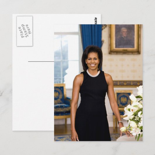 Michelle Obama Postkarte (Vorne/Hinten)