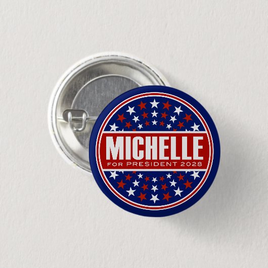 Michelle Obama Präsidentin 2028 Button (Vorne & Hinten)