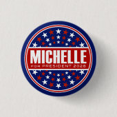 Michelle Obama Präsidentin 2028 Button (Vorderseite)