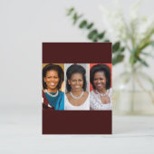 MICHELLE OBAMA SAMMLERN POSTKARTE (Stehend Vorderseite)