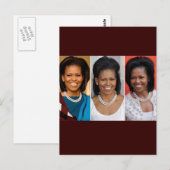 MICHELLE OBAMA SAMMLERN POSTKARTE (Vorne/Hinten)