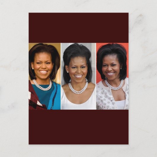 MICHELLE OBAMA SAMMLERN POSTKARTE (Vorderseite)