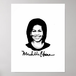 MICHELLE OBAMA SIGNATURE -.pnng Poster