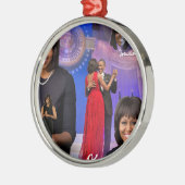Michelle Obama Silbernes Ornament (Links)