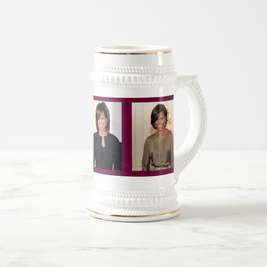 MICHELLE OBAMA Stein Bierglas (VorderseiteRechts)