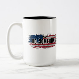 MICHELLE OBAMA "TUN SIE ETWAS" "JA, SIE KÖNNEN" TA ZWEIFARBIGE TASSE