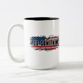 MICHELLE OBAMA "TUN SIE ETWAS" "JA, SIE KÖNNEN" TA ZWEIFARBIGE TASSE (Links)