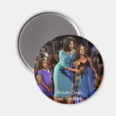 Michelle Obama und Daughters Magnet (Vorderseite/Rückseite)