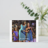 Michelle Obama und Daughters Postkarte (Stehend Vorderseite)
