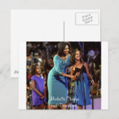 Michelle Obama und Daughters Postkarte (Vorne/Hinten)