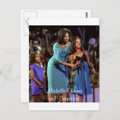 Michelle Obama und Daughters Postkarte (Vorne/Hinten)