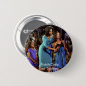 Michelle Obama und Töchter Button (Vorne & Hinten)