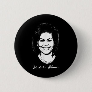 Michelle Obama Unterschrift Frau Präsidentin Button