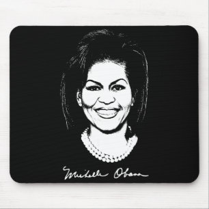 Michelle Obama Unterschrift Frau weiblich Madame P Mousepad