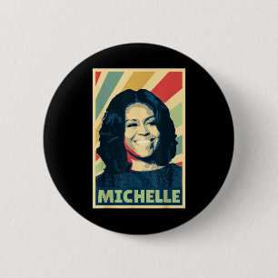 Michelle Obama Vintag im Bereich Geschichte und Po Button