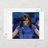 Michelle Obama "We Go High" Collectible Postkarte (Vorne/Hinten)