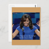Michelle Obama "We Go High" Collectible Postkarte (Vorne/Hinten)