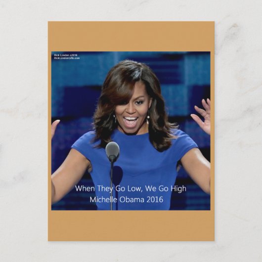 Michelle Obama "We Go High" Collectible Postkarte (Vorderseite)