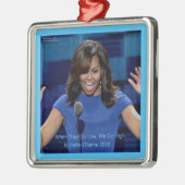 Michelle Obama "We Go High" Collectible Silbernes Ornament (Links)
