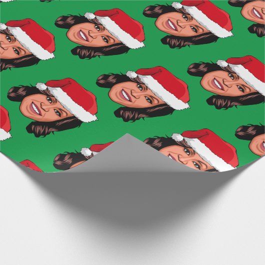 MICHELLE OBAMA Weihnachten Geschenkpapier (Ecke)