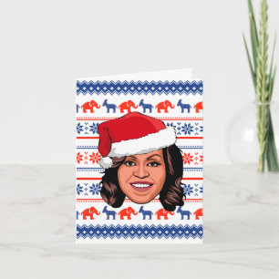 MICHELLE OBAMA Weihnachten Karte