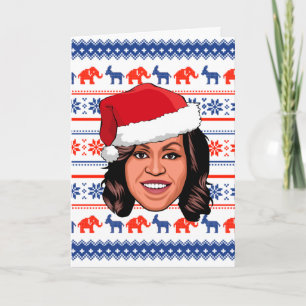 MICHELLE OBAMA Weihnachten Karte