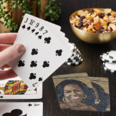 Michelle Obama zahlt Karten Spielkarten (In Situ)