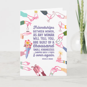 Michelle Obama Zitat Galentine's Day Card Karte