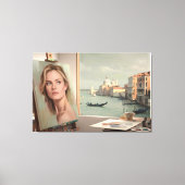 Michelle Pfeiffer Portrait in Progress - Pastel Leinwanddruck (Vorderseite)