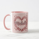 Michelle Pink Hearts Kombi-Tasse Tasse (Links)