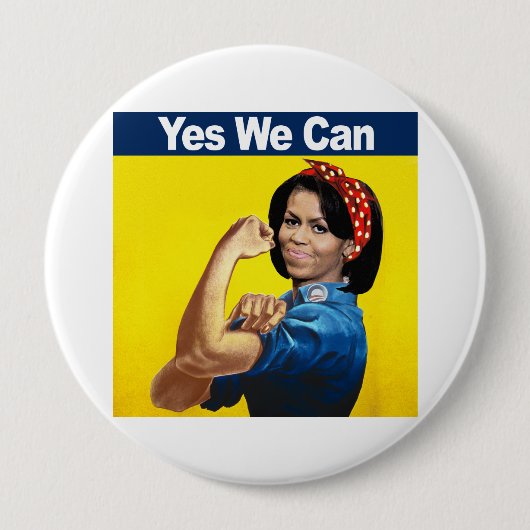Michelle the Riveter - Ja, wir können.pnng Button (Vorderseite)
