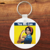 MICHELLE THE RIVETER - JA, WIR KÖNNEN.pnng Schlüsselanhänger (Vorderseite)