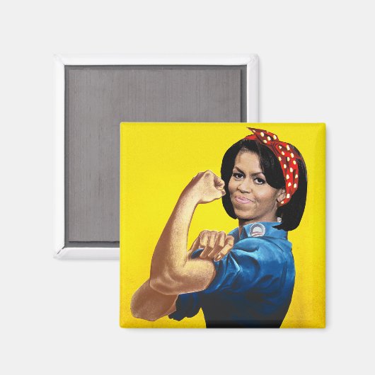 MICHELLE THE RIVETER MAGNET (Vorderseite/Rückseite)