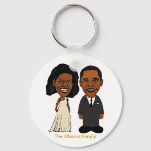 Michelle- u. Obama-Schlüsselanhänger Schlüsselanhänger
