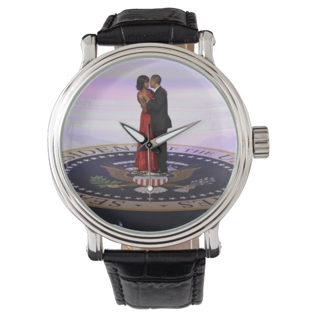 Michelle und Barack Obama Armbanduhr (Vorderseite)
