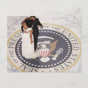 Michelle und Barack Obama Postkarte