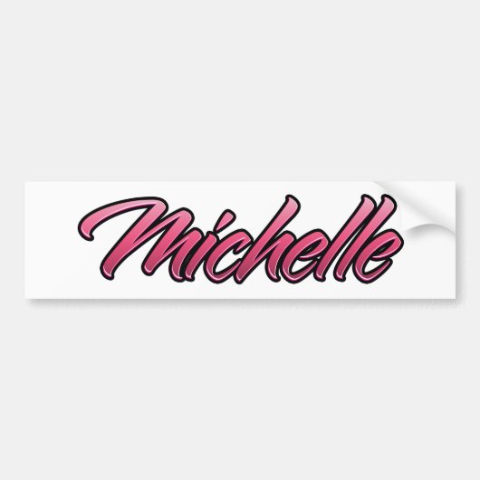Michelle verblasst pink Aufkleber Sticker Autoaufkleber (Vorne)