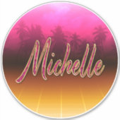 Michelle Vorname Name pink Aufkleber Sticker (Vorderseite)