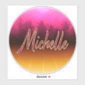 Michelle Vorname Name pink Aufkleber Sticker (Blatt)