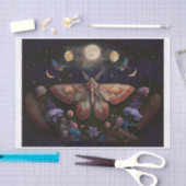 Michelles flatternder Mond, farbenfroher Moth Seidenpapier (Handwerk)