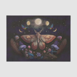 Michelles flatternder Mond, farbenfroher Moth Seidenpapier