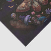 Michelles flatternder Mond, farbenfroher Moth Seidenpapier (Ausschnitt)