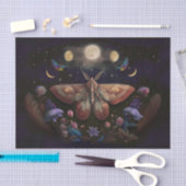 Michelles flatternder Mond, farbenfroher Moth Seidenpapier (Handwerk)